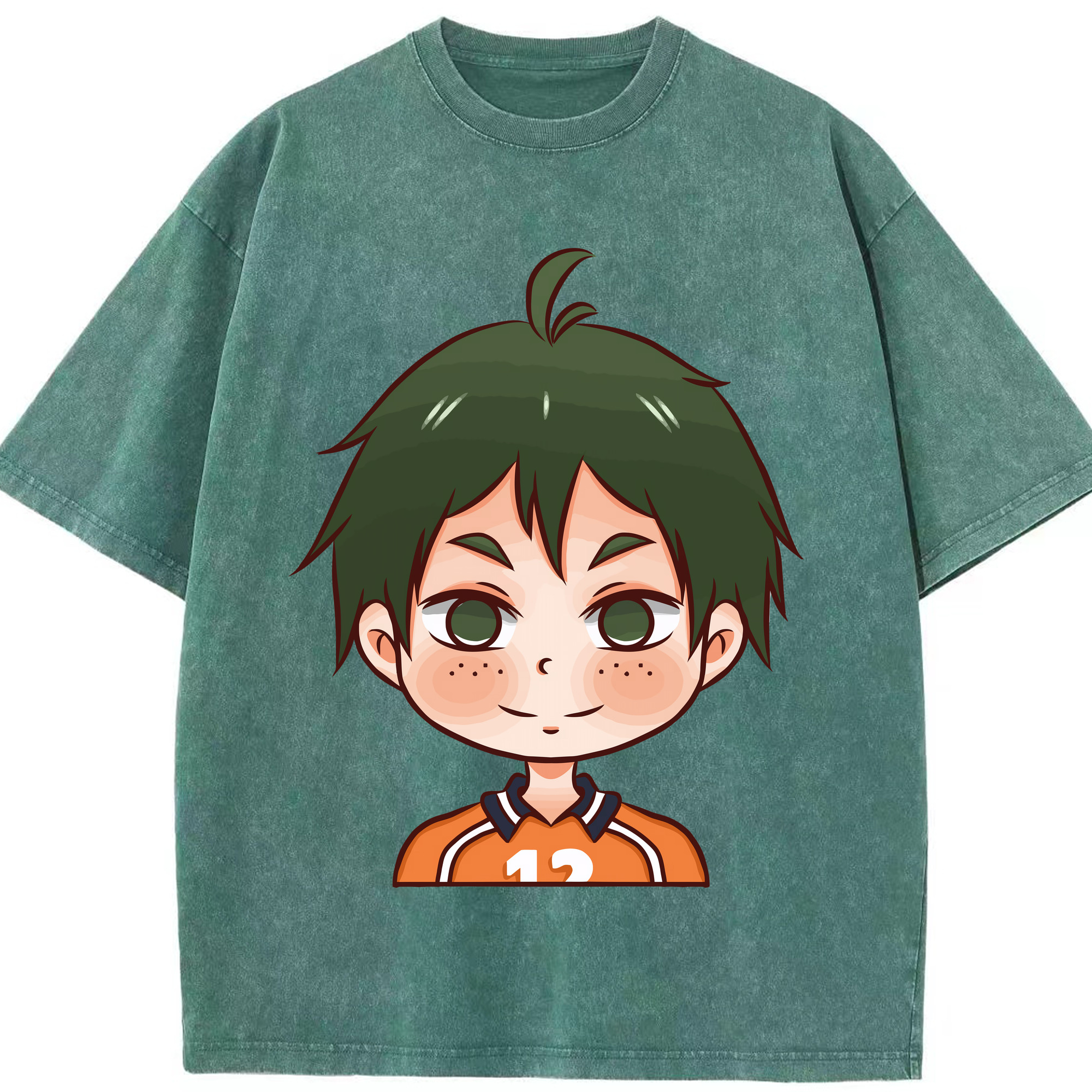 （画像用） ハイキュー!! Haikyu!! 綿100% ヴィンテージ風 半袖Tシャツ（フロントプリント）